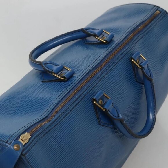 LOUIS VUITTON Epi Speedy 40 Hand Bag Toledo Blue - Picture 8 of 15